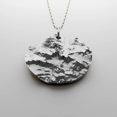 Piz Bernina Silber Anhänger